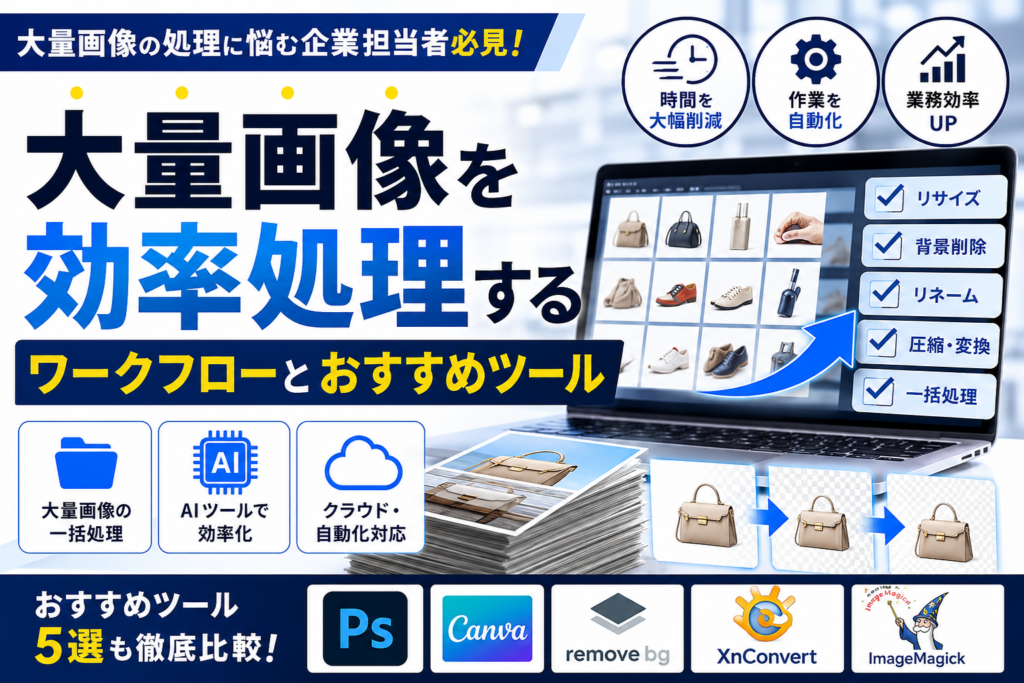 大量画像を効率処理するワークフローとおすすめツール